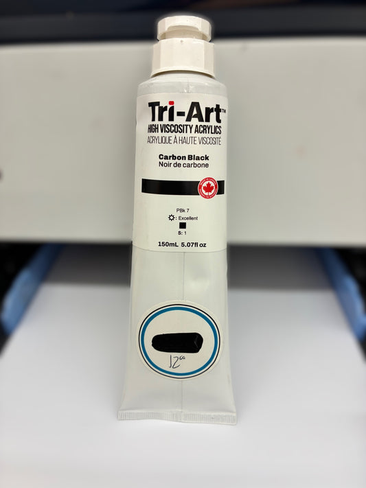 Tri-Art High Viscosity Carbon Black Acrylic 150ml tube