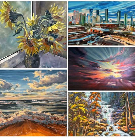 BEGINNERS ACRYLIC PAINTING WORKSHOPS CALGARY | Levels 5-8
