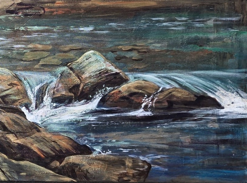 Rocks & Water Painting Workshop — Calgary Art Studio