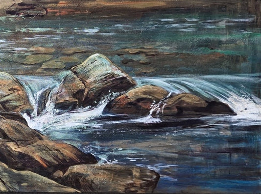 Rocks & Water Painting Workshop — Calgary Art Studio