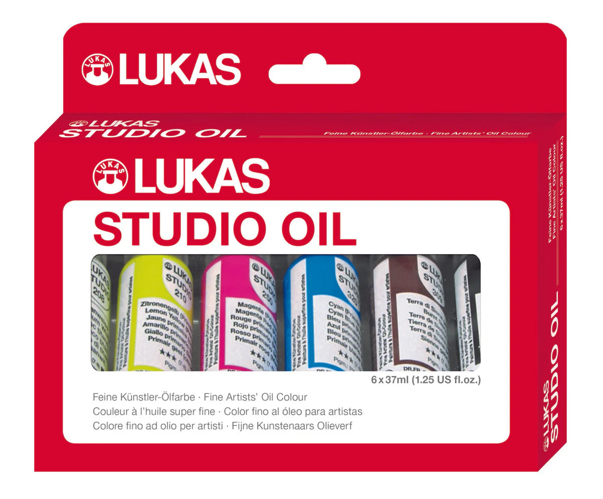 Lukas Studio Oil Paint Set 6 x 37ml - Professional Artist Quality Starter Set