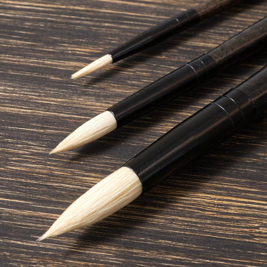 Tri-Art Artist Brushes - Long Handle Natural Bristle - Round