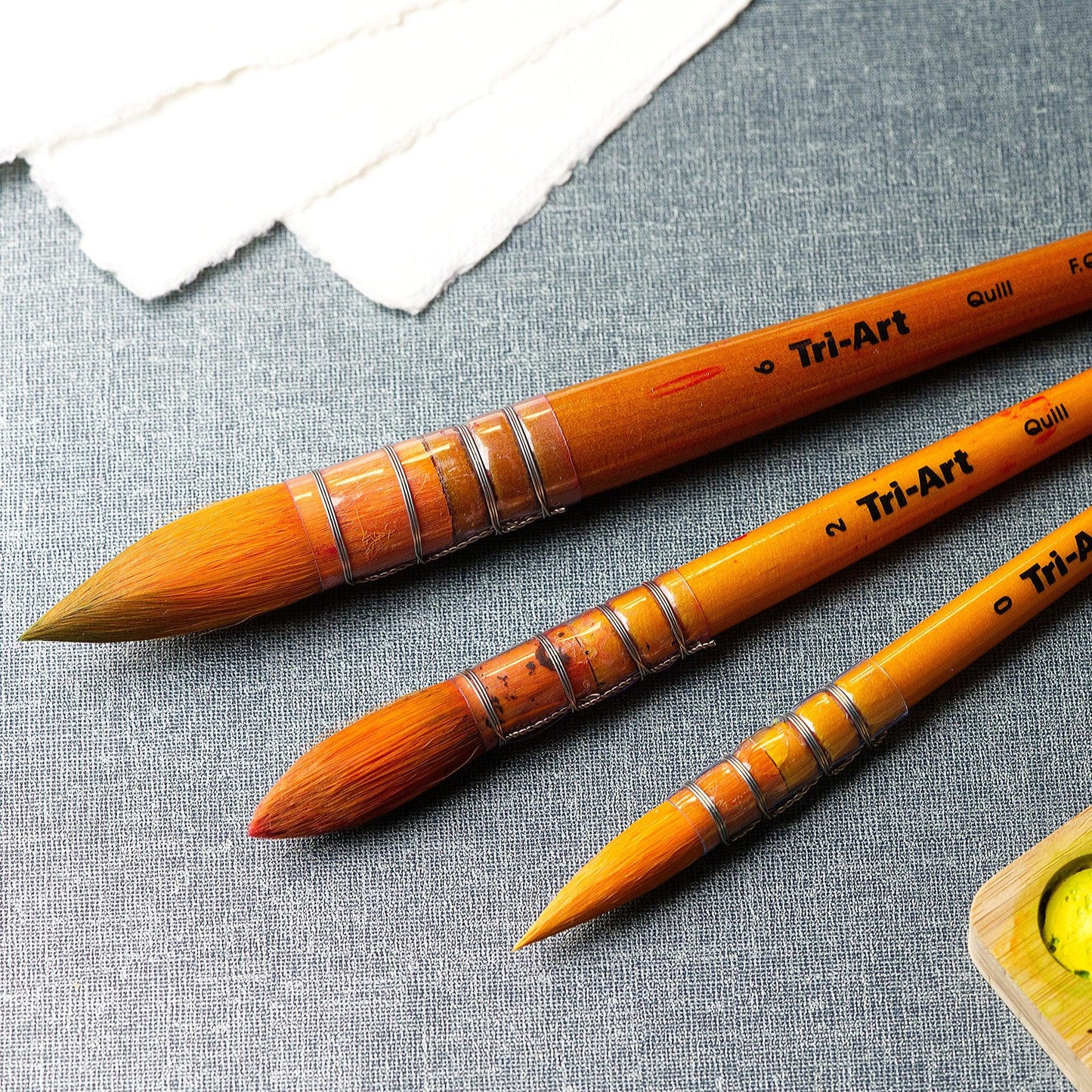 Tri-Art Artist Brushes - Short Synthetic - WC/Acryl - Quill