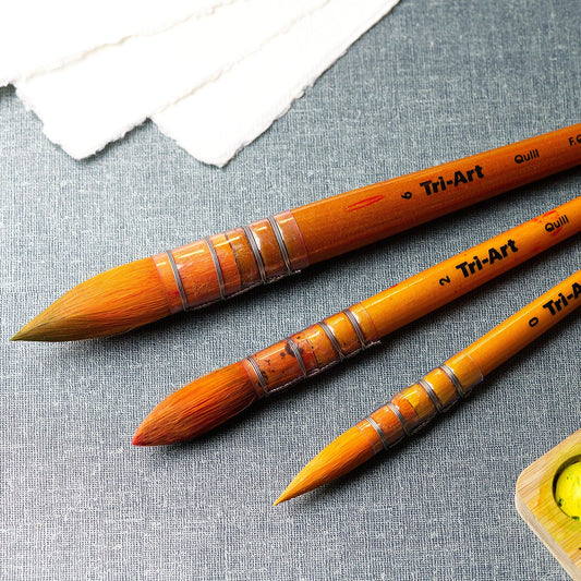 Tri-Art Artist Brushes - Short Synthetic - WC/Acryl - Quill