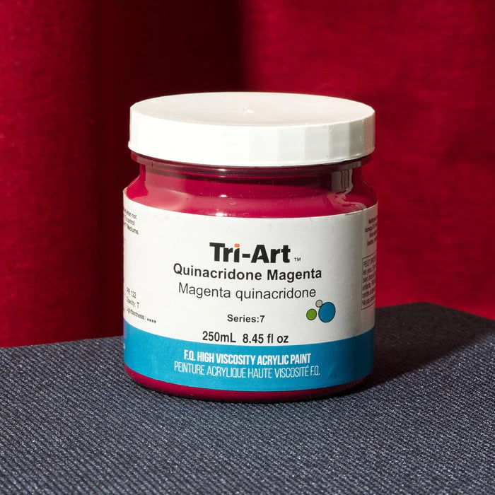 Tri-Art High Viscosity Acrylic 500ml Jar Quinacridone Red 29.35