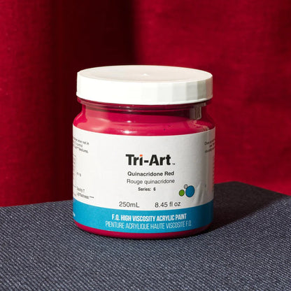 Tri-Art High Viscosity Acrylic 500ml Jar Quinacridone Red 29.35