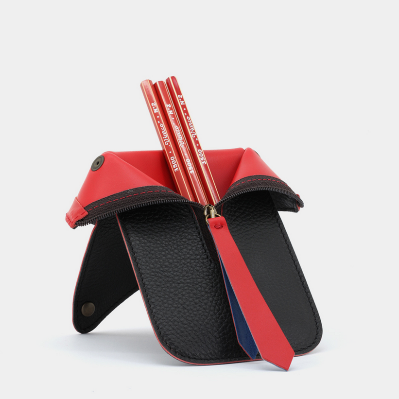 Pencil Jacket - Genuine Leather Pencil Case - Includes 3 HB Pencils