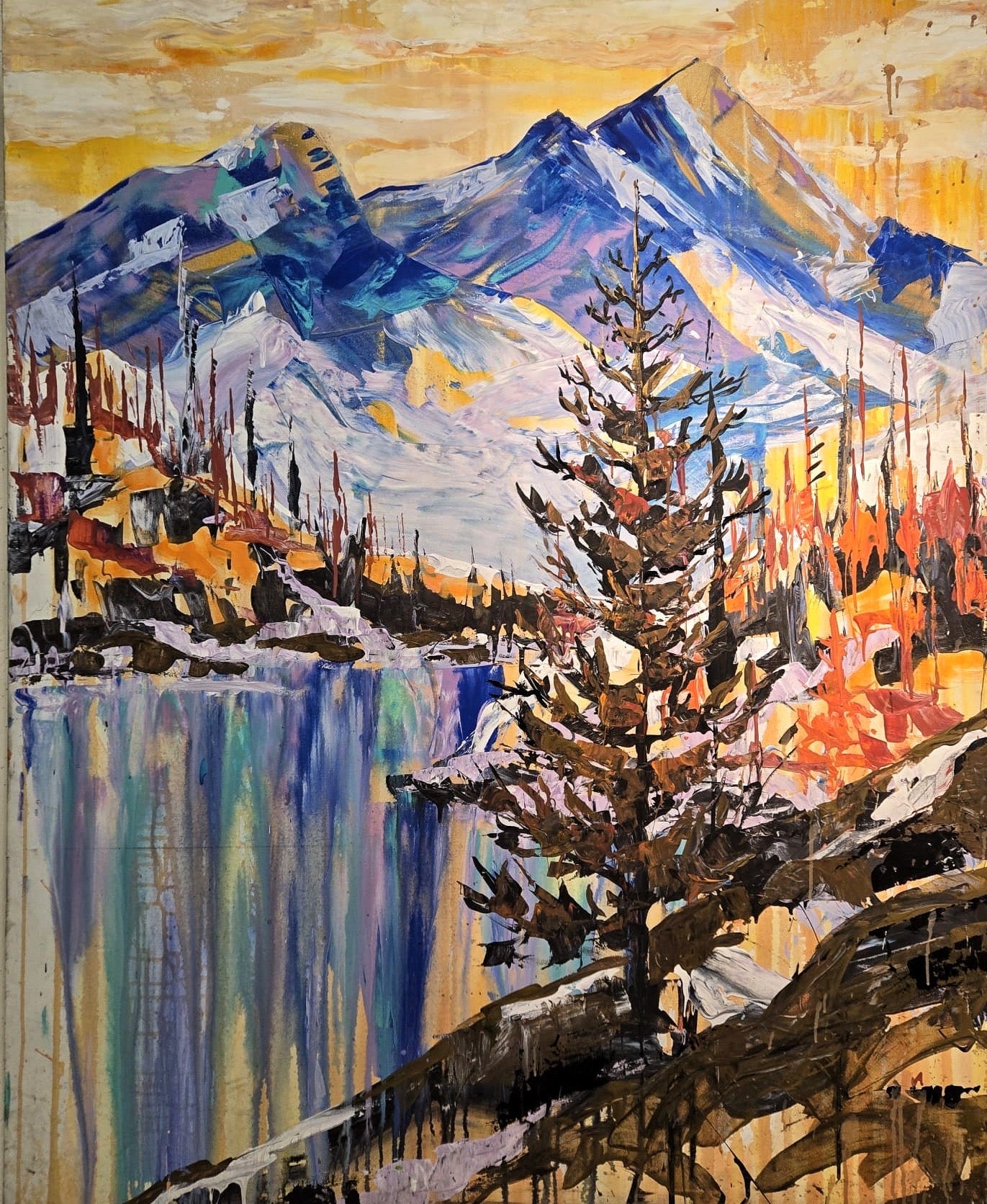"Alpine Flow" | Original Acrylic Painting by Teresa Grasby | 48" x 60"
