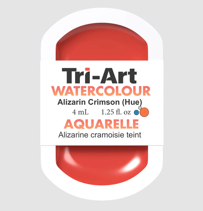 Tri-Art Watercolour 4mL Pan, Alizarin Crimson (Hue) (Series 1)
