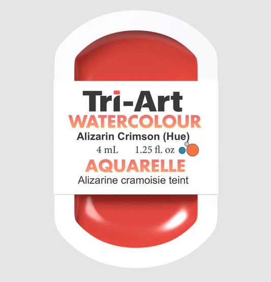 Tri-Art Watercolour 4mL Pan, Alizarin Crimson (Hue) (Series 1)
