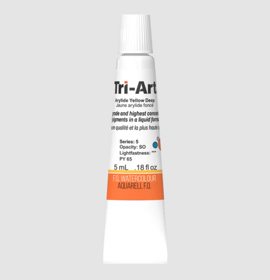 Tri-Art Watercolour 5ml Tube, Arylide Yellow Deep (Series 2)