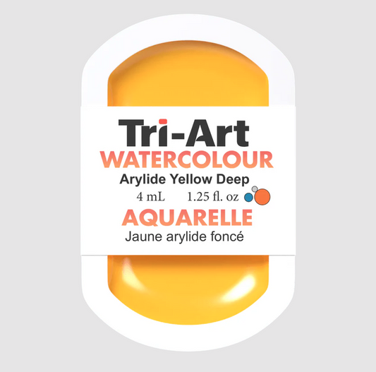 Tri-Art Watercolour 4mL Pan, Arylide Yellow Deep (Series 2)