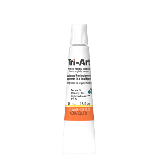 Tri-Art Watercolour 5ml Tube, Arylide Yellow Medium (Series 1)
