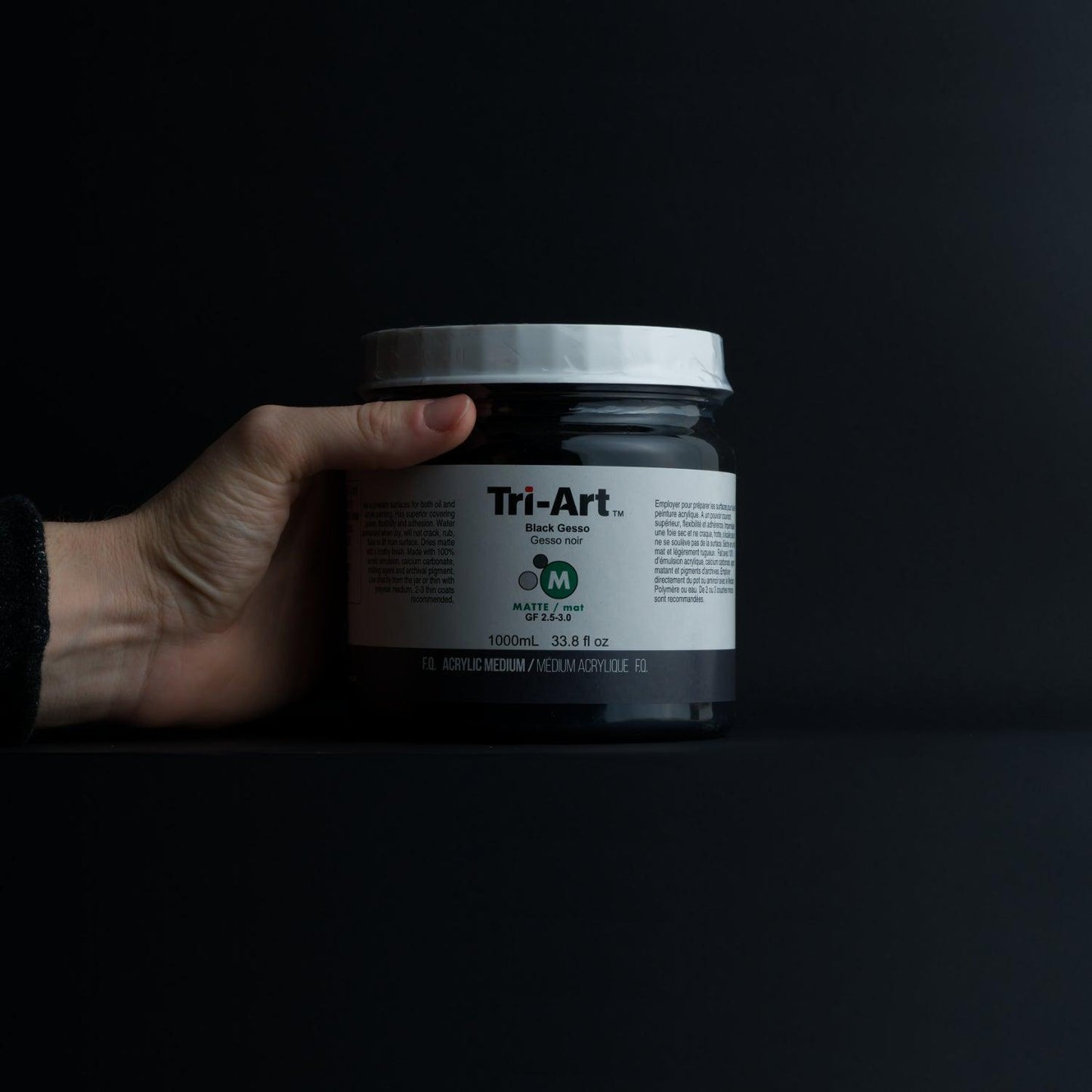 Tri-Art Acrylic Mediums - Black Gesso