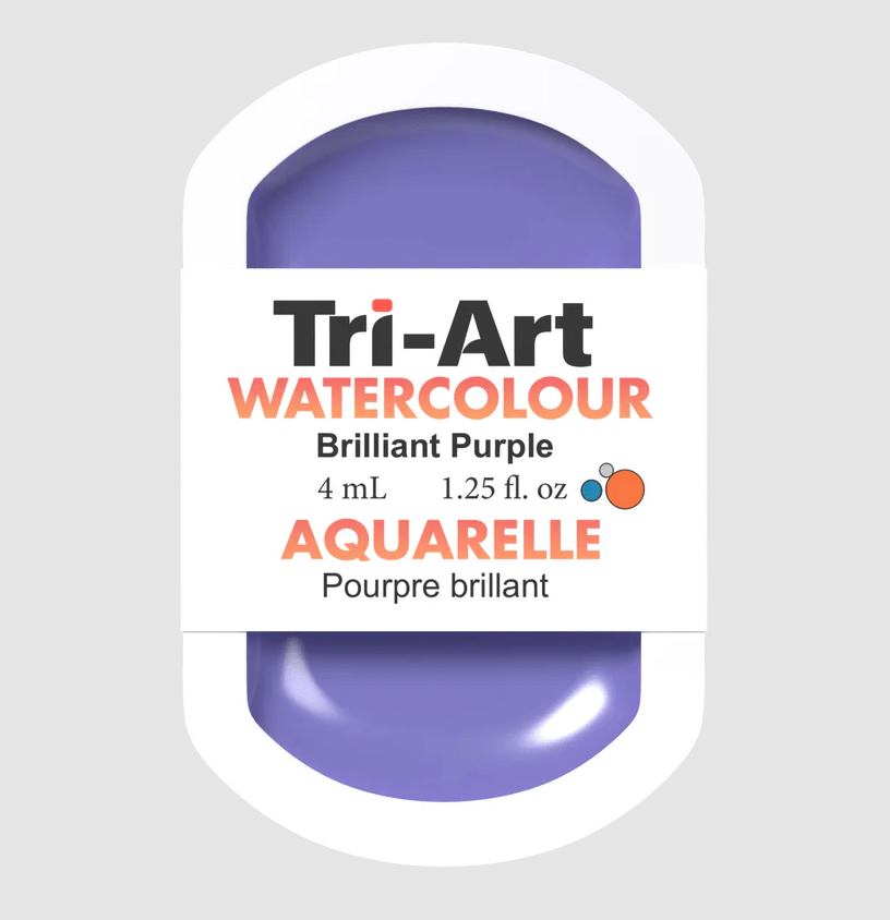 Tri-Art Watercolour 4mL Pan, Brilliant Purple (Series 1)