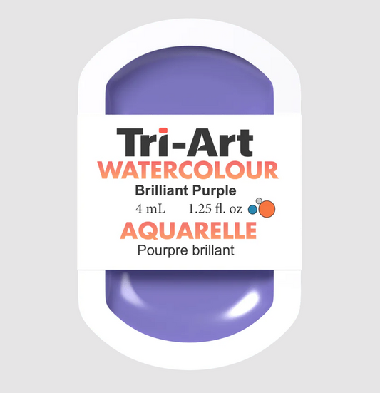 Tri-Art Watercolour 4mL Pan, Brilliant Purple (Series 1)