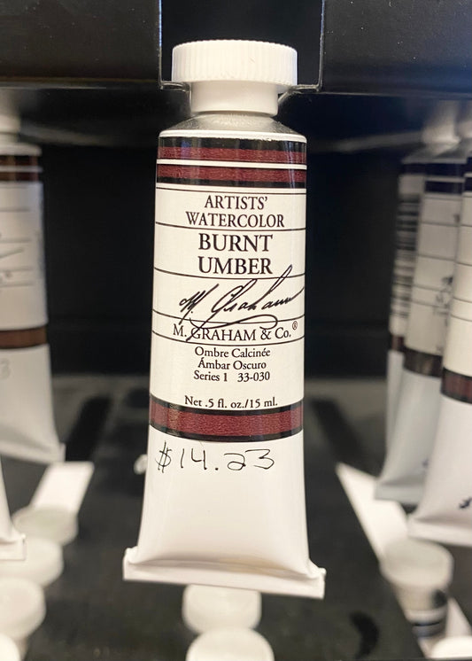 M. Graham Burnt Umber 0.5 oz (15 ml) Artists' Watercolor