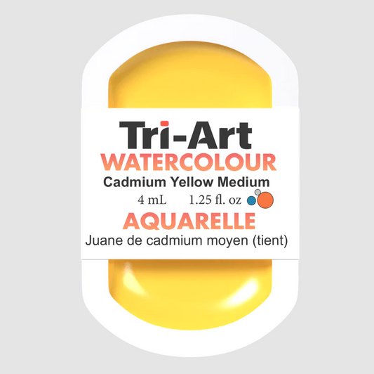 Tri-Art Watercolour 4mL Pan, Cadmium Yellow Medium (Hue) (Series 1)