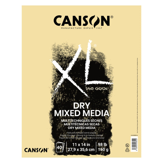 Canson XL Sand Grain Mixed Media Sketchbook (160gsm, 40 Sheets, 9"x12")