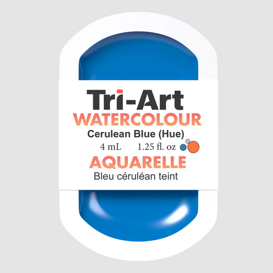 Tri-Art Watercolour 4mL Pan, Cerulean Blue (Hue) (Series 1)