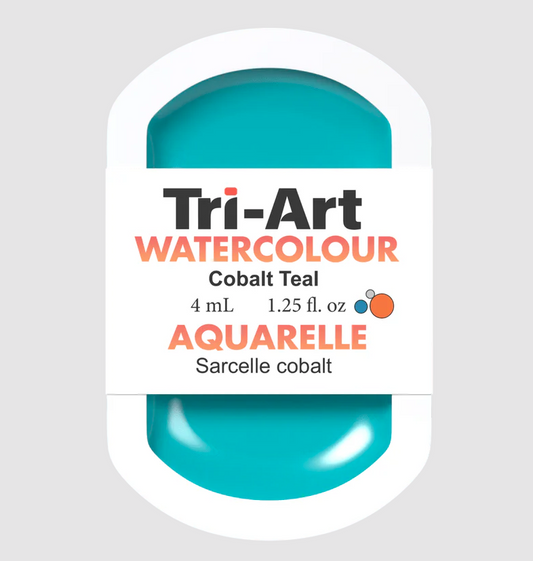 Tri-Art Watercolour 4ml Pan, Cobalt Teal (Series 3)