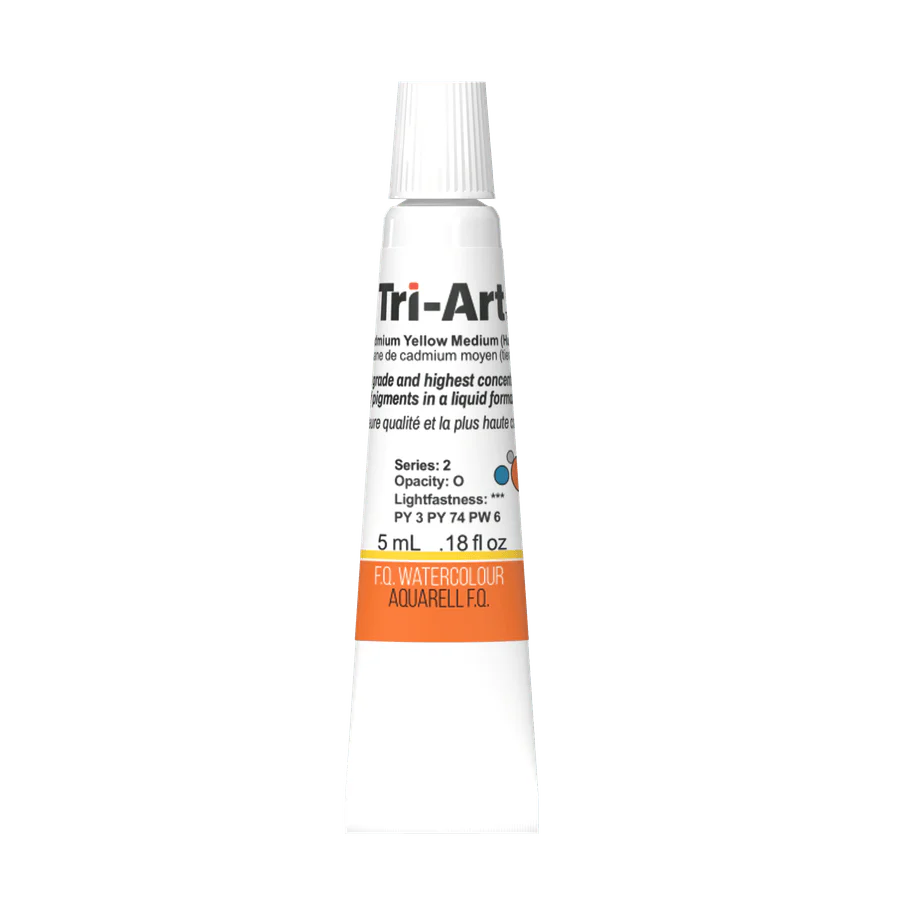 Tri-Art Watercolour 5ml Tube, Cadmium Yellow Medium (Hue) (Series 1)
