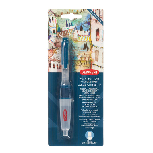 DERWENT - Push Button Waterbrush, Chisel Tip (10mm)