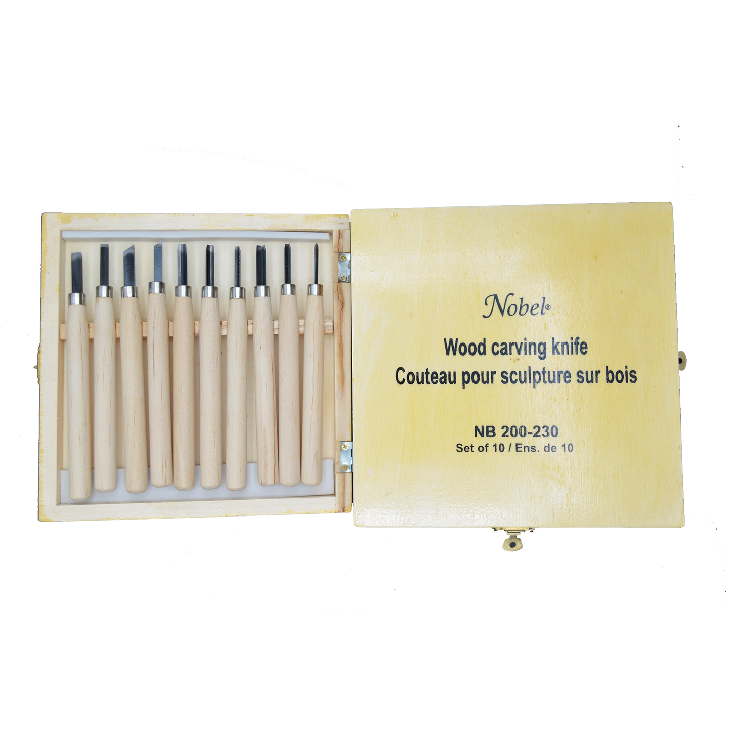 Wood Carving Knife Set Of 10 with Wooden Box