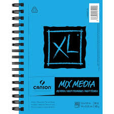 Canson XL Mixed Media Sketchbook - 160gsm, Medium Grain, 60 Sheets, 5.5x8.5"