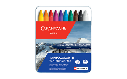 Caran d'Ache - Classic Neocolor II Water Soluble Wax Crayon - Tin Box Sets