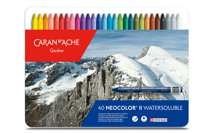 Caran d'Ache - Classic Neocolor II Water Soluble Wax Crayon - Tin Box Sets