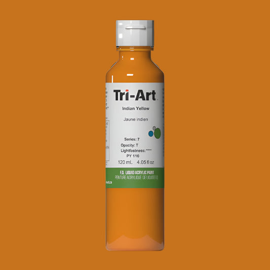 Tri-Art Liquid Acrylic 120ml Bottle India Yellow, series 7