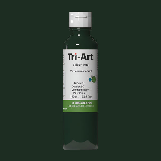 Tri-Art Liquid Acrylic Bottles 120ml Viridian (Hue)