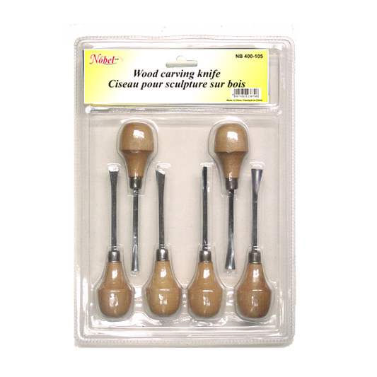 Carving Chisel, Palm-Grip - Set Of 6