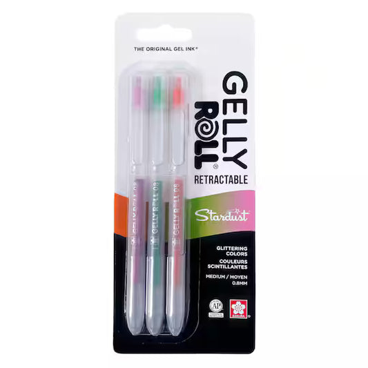 Gelly Roll Retractable Stardust Gel Ink Pens (Set of 3)