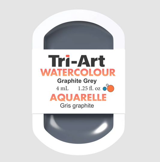 Tri-Art Watercolour 4mL Pan, Graphite Grey (Series 2)