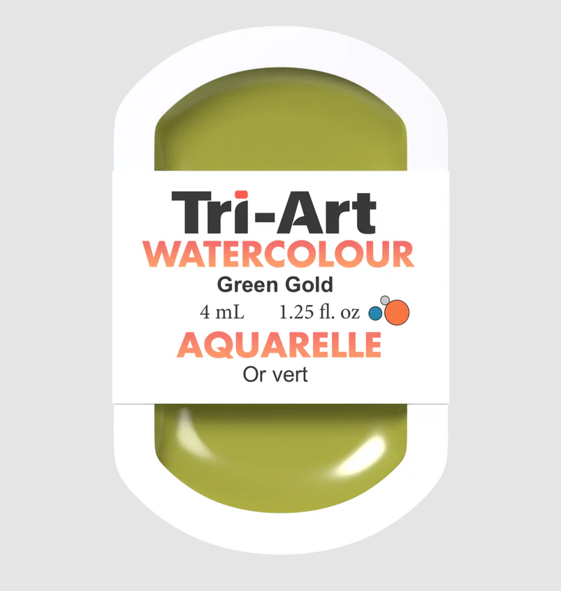 Tri-Art Watercolour 4ml Pan, Green Gold (Series 2)