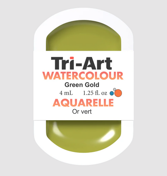 Tri-Art Watercolour 4ml Pan, Green Gold (Series 2)
