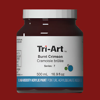 Tri-Art High viscosity acrylic Burnt Crimson 500mL Jar