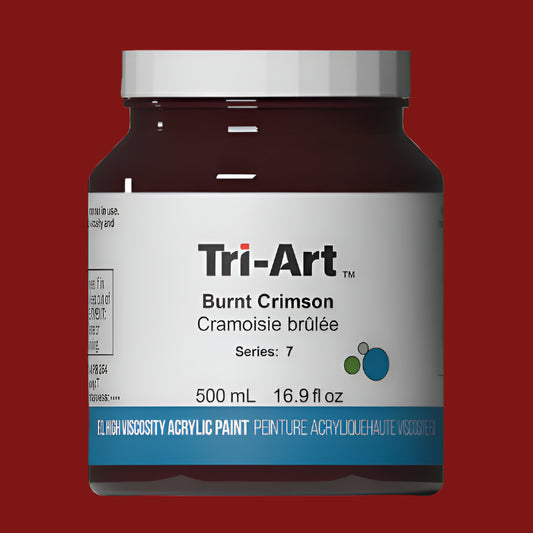 Tri-Art High viscosity acrylic Burnt Crimson 500mL Jar