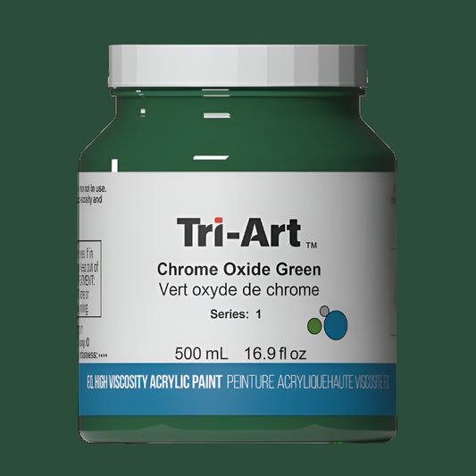 Tri-Art High viscosity acrylic Chrome Oxide Green 500mL Jar