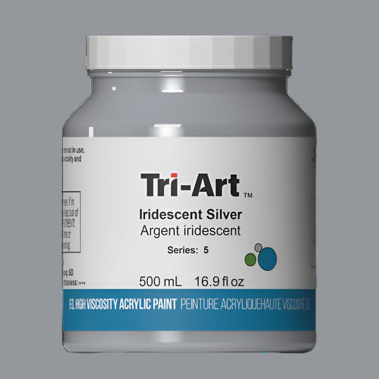 Tri-Art Iridescent Silver 500mL Jar