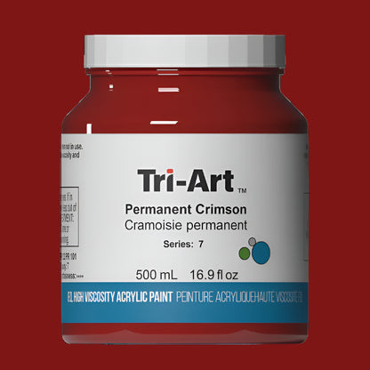 Tri-Art High Viscosity Acrylic 500ml jar Permanent Crimson