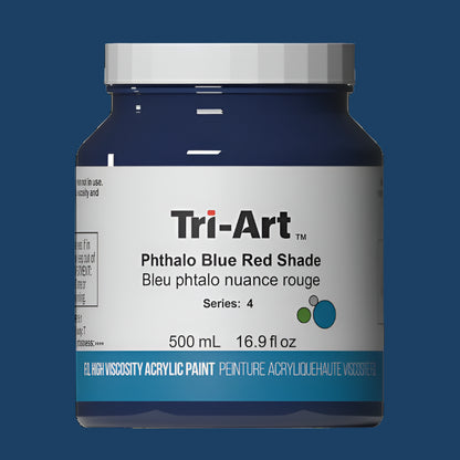 Tri-Art High Viscosity Acrylic Jar 500ml Phthalo Blue Red Shade
