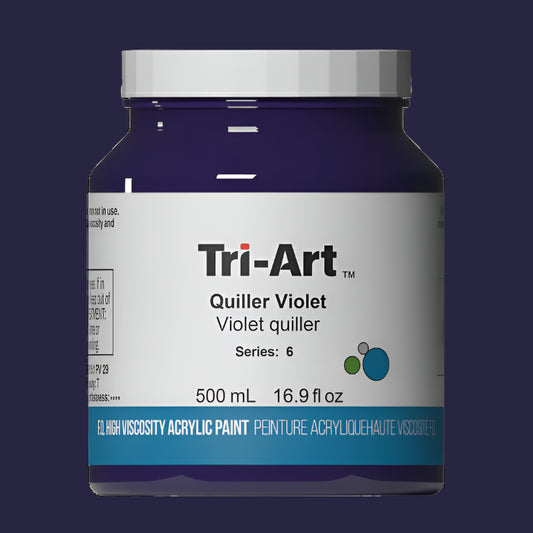 Tri-Art High Viscosity Quiller Violet Acrylic 500ml jar