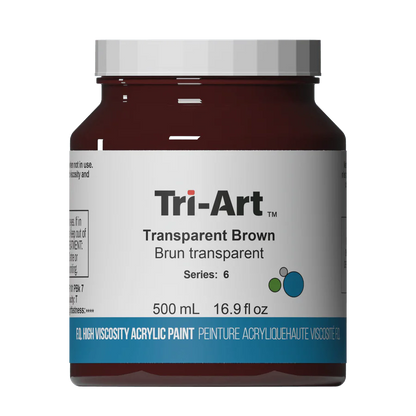Tri-Art Transparent Brown 500mL Jar