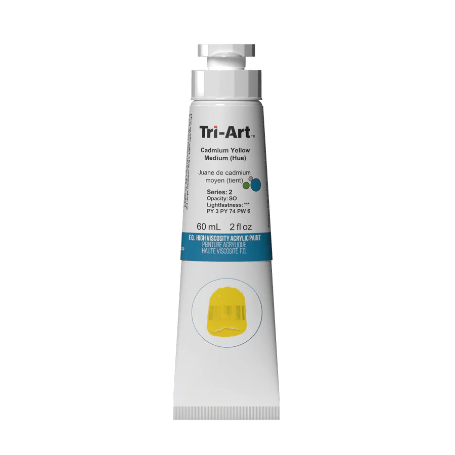 Tri-Art High Viscosity Acrylic | Cadmium Yellow Medium | 60ml