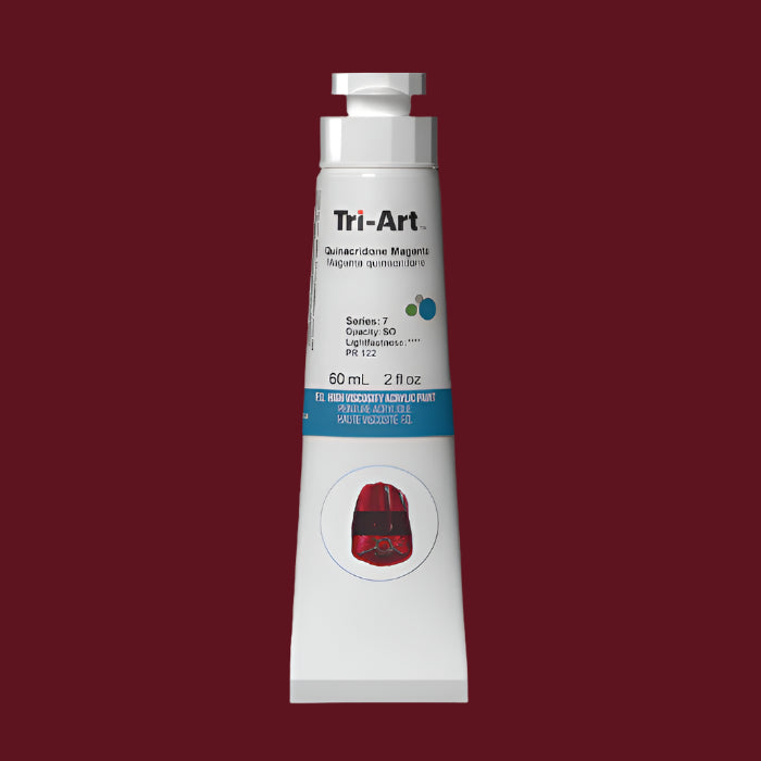 Tri-Art Quinacridone Magenta Acrylic 60mL tubes