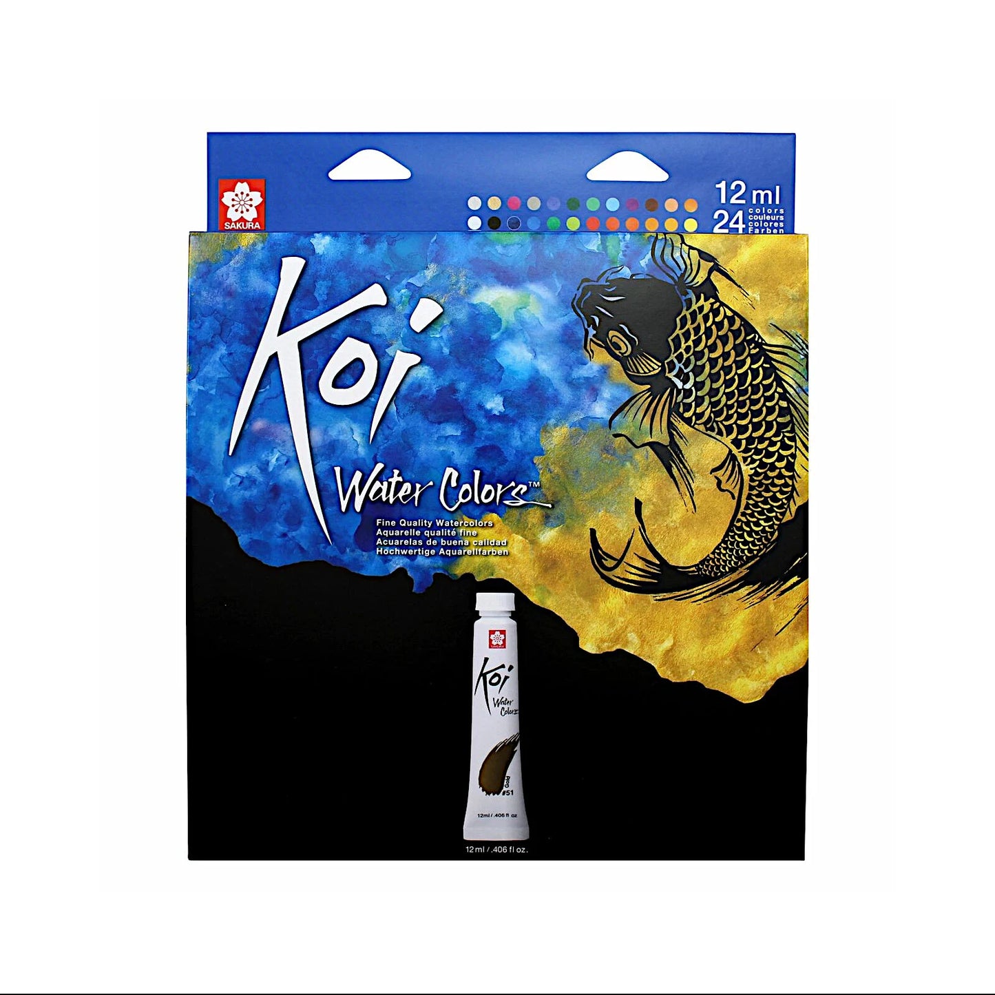 Koi - Sakura Water Colors, Set of 24, (12ml)