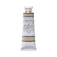 M.Graham Warm White Oil Paint 37ml - Unbleached Titanium Artist Quality